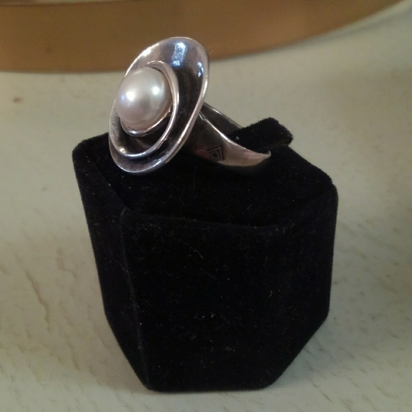 Silpada Lily Pearl Ring Size 7 - Picture 2 of 6